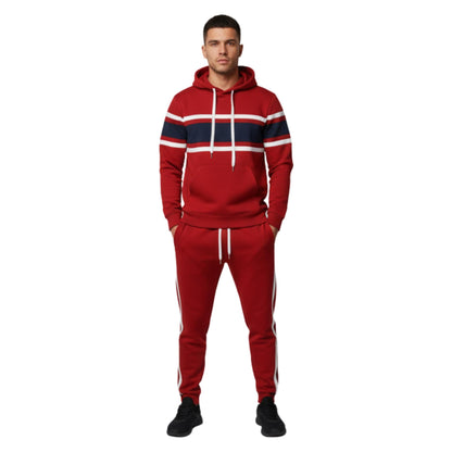 Solid With Three Stripe Pullover Hoodie - ZumBuys