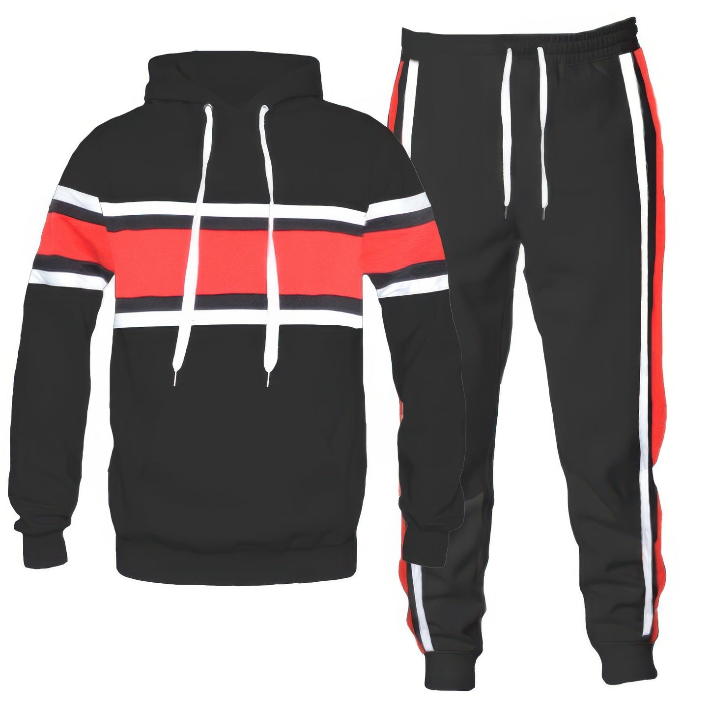 Solid With Three Stripe Pullover Hoodie - ZumBuys