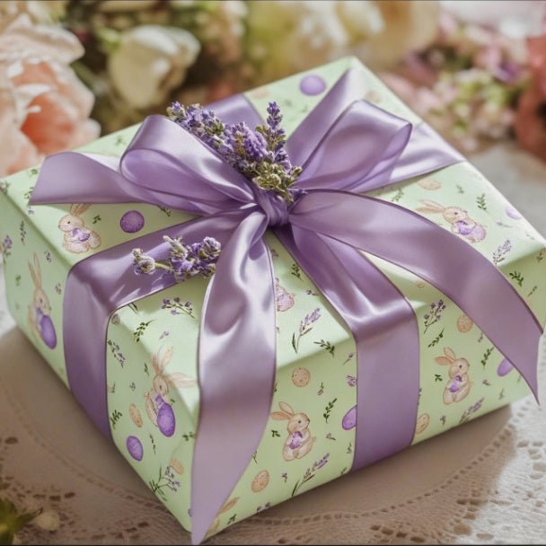 Springtime Bunny Bloom Wrapping Paper Roll - ZumBuys