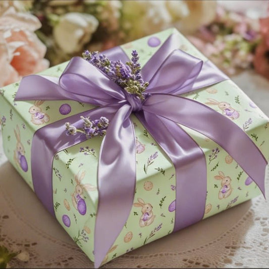 Springtime Bunny Bloom Wrapping Paper Roll - ZumBuys