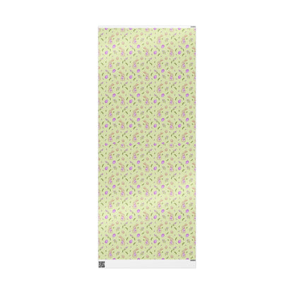 Springtime Bunny Bloom Wrapping Paper Roll - ZumBuys