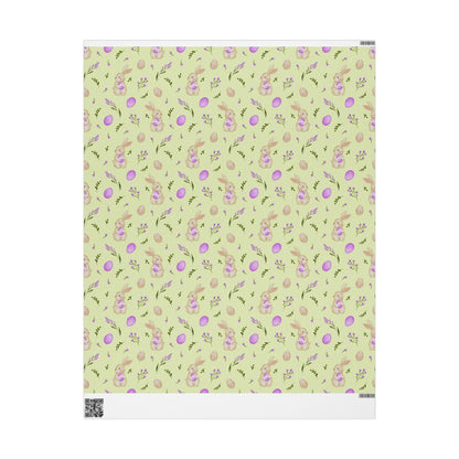 Springtime Bunny Bloom Wrapping Paper Roll - ZumBuys