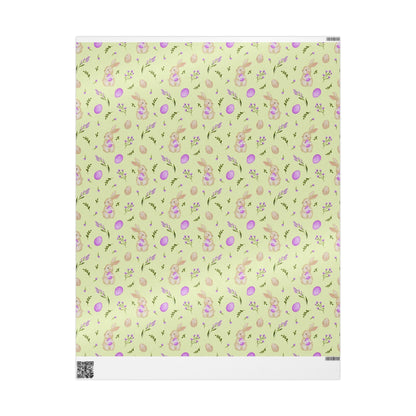 Springtime Bunny Bloom Wrapping Paper Roll - ZumBuys