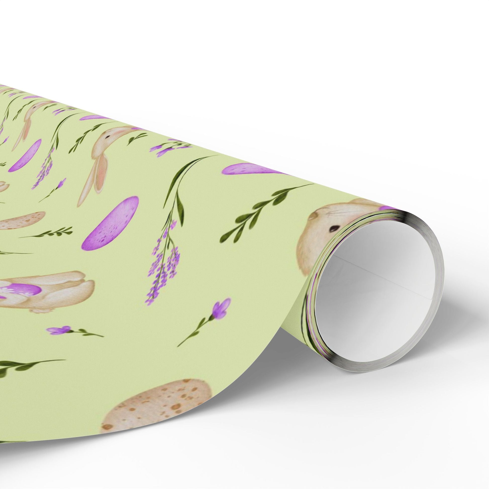 Springtime Bunny Bloom Wrapping Paper Roll - ZumBuys