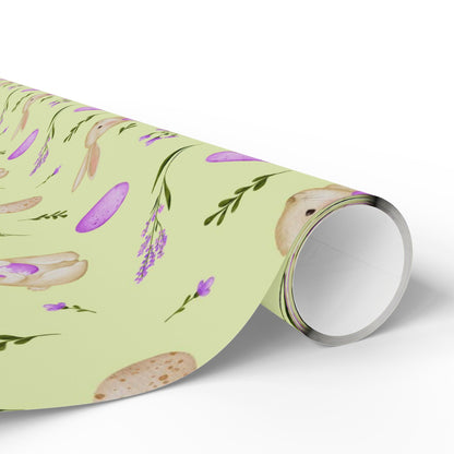 Springtime Bunny Bloom Wrapping Paper Roll - ZumBuys