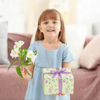 Springtime Bunny Bloom Wrapping Paper Roll - ZumBuys