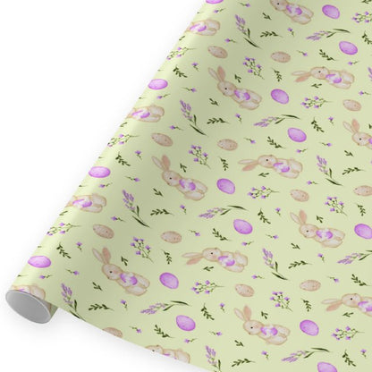 Springtime Bunny Bloom Wrapping Paper Roll - ZumBuys