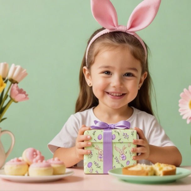 Springtime Bunny Bloom Wrapping Paper Roll - ZumBuys