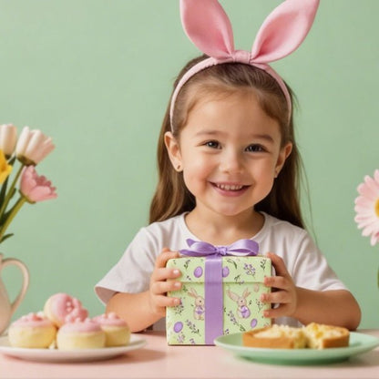 Springtime Bunny Bloom Wrapping Paper Roll - ZumBuys