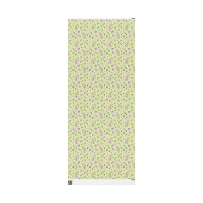 Springtime Bunny Bloom Wrapping Paper Roll - ZumBuys
