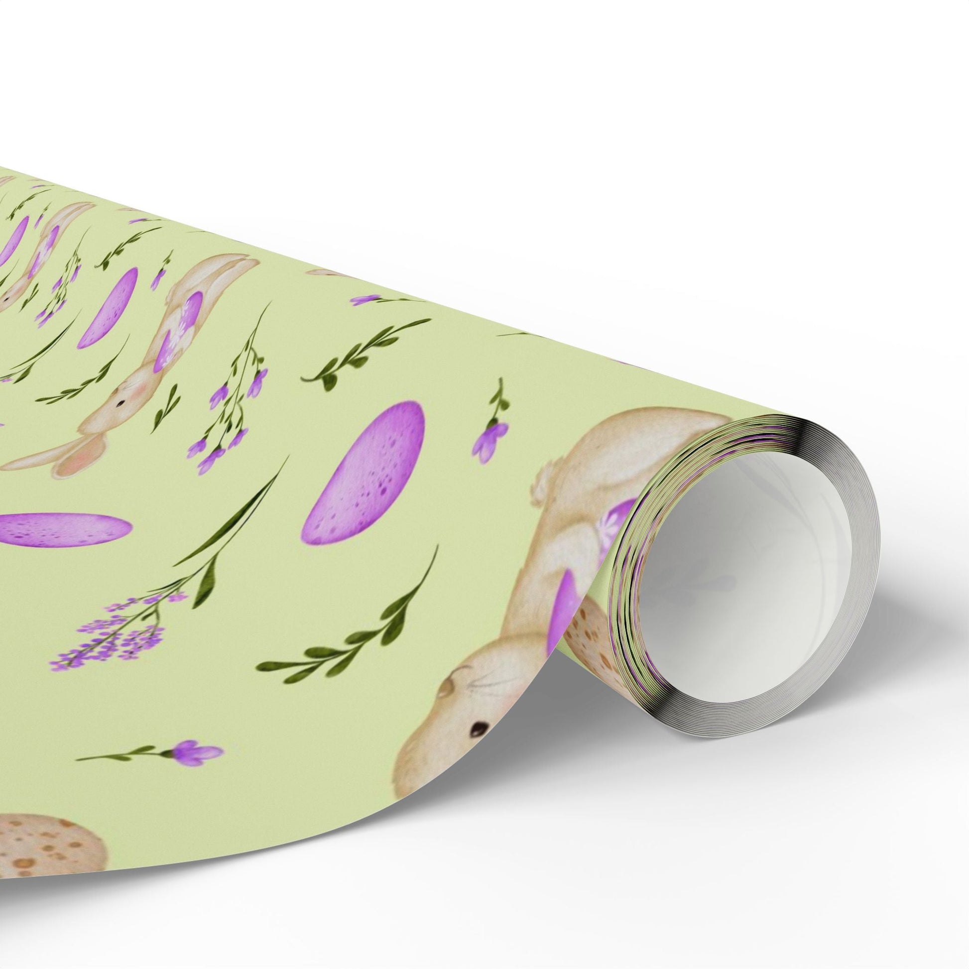 Springtime Bunny Bloom Wrapping Paper Roll - ZumBuys