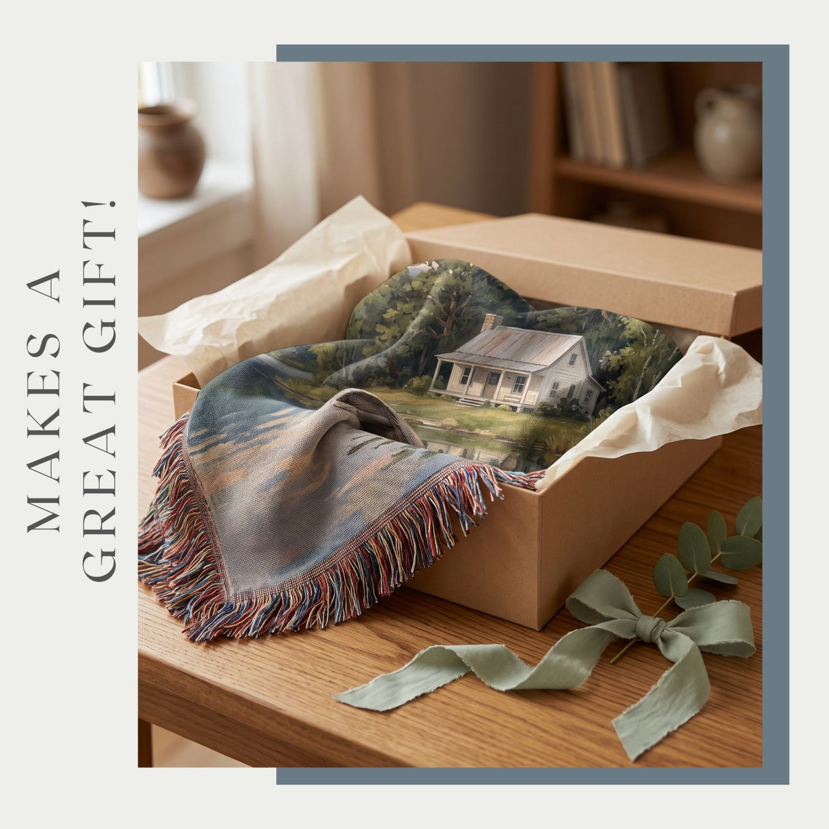 Stillwater Cottage Woven Blanket - ZumBuys