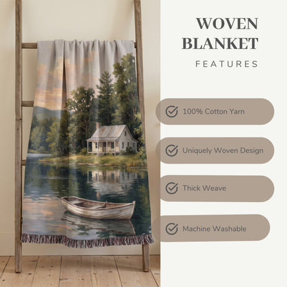 Stillwater Cottage Woven Blanket - ZumBuys