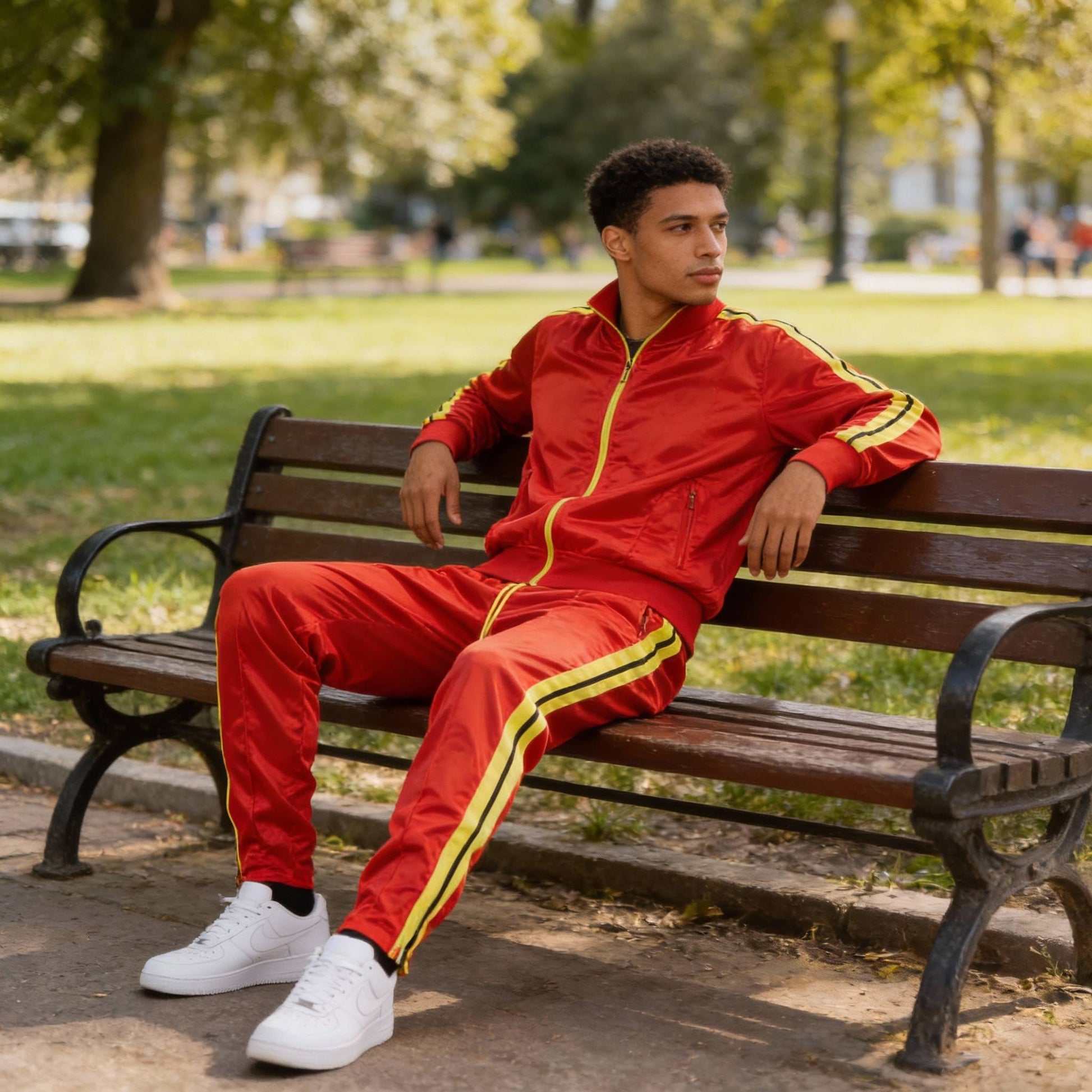 Striped Tape Track Pants - ZumBuys