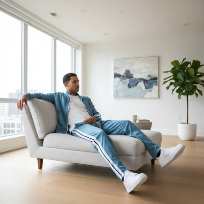 Striped Tape Track Pants - ZumBuys