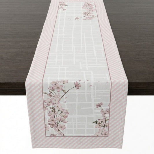 Sweet Blossom Table Runner – Pink Floral Spring & Farmhouse Decor - ZumBuys
