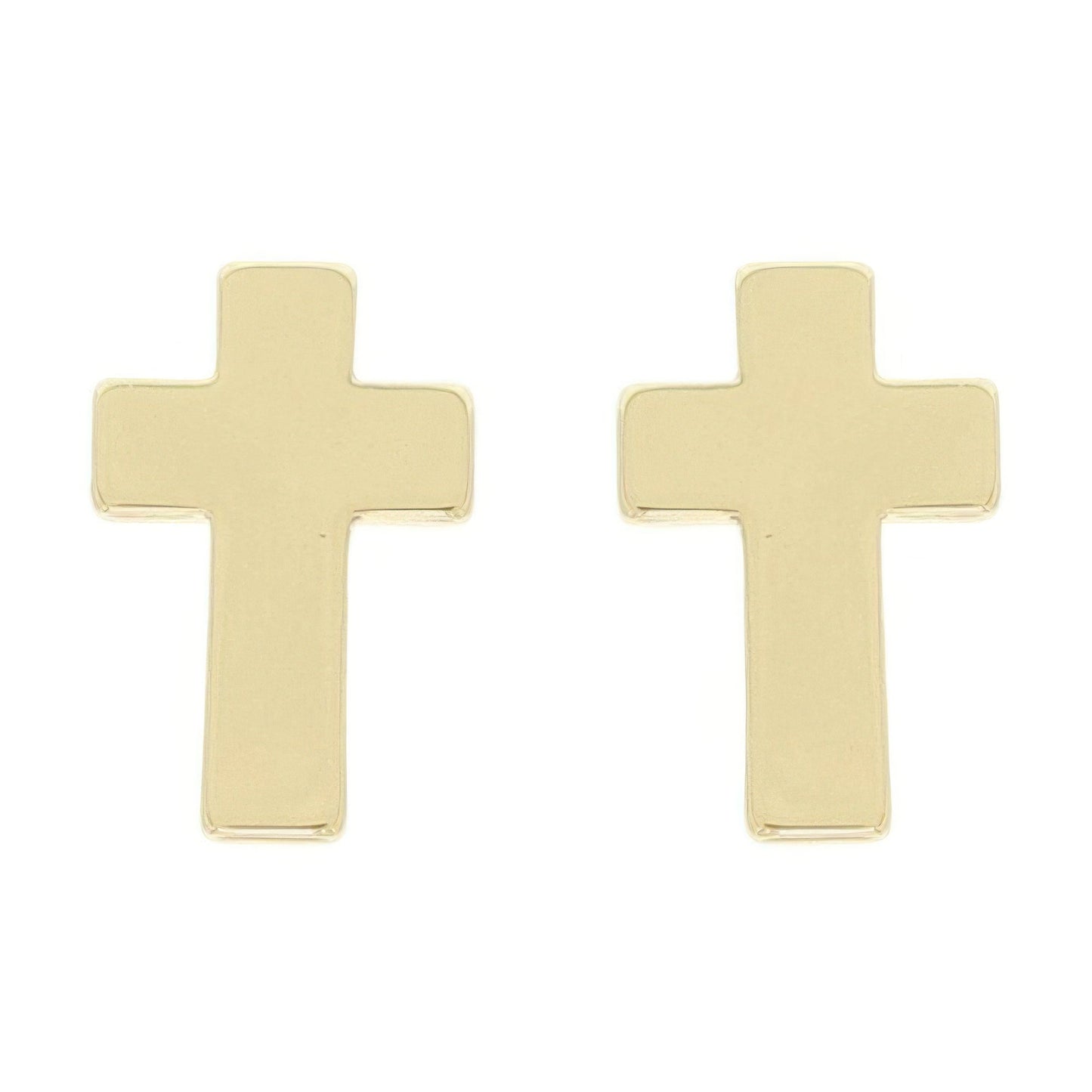 Textured Block Latin Cross Earrings - ZumBuys