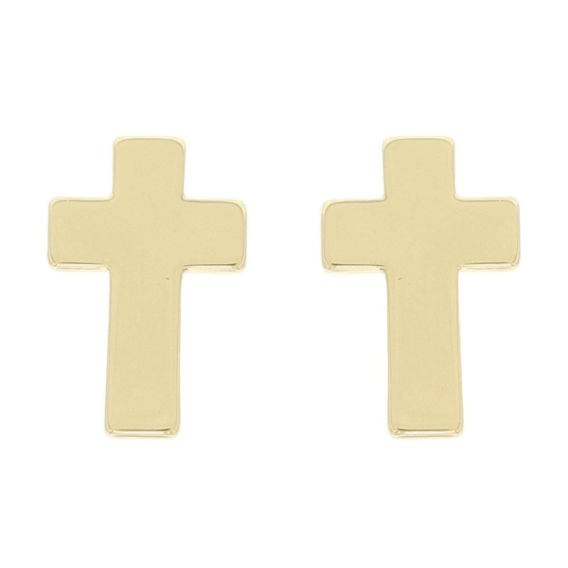 Textured Block Latin Cross Earrings - ZumBuys