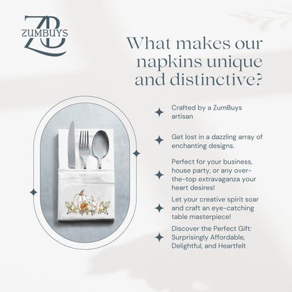 Thanksgiving Harvest Cloth Napkin Set of 4 - ZumBuys