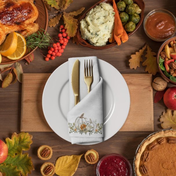 Thanksgiving Harvest Cloth Napkin Set of 4 - ZumBuys