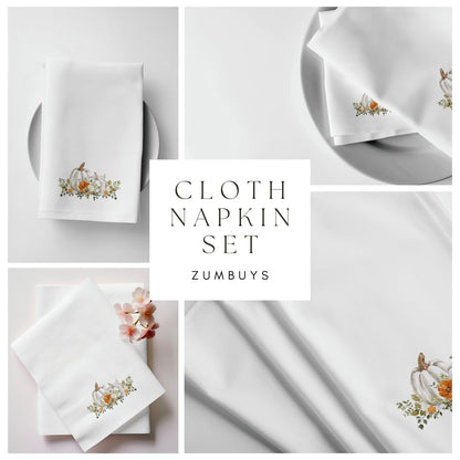 Thanksgiving Harvest Cloth Napkin Set of 4 - ZumBuys