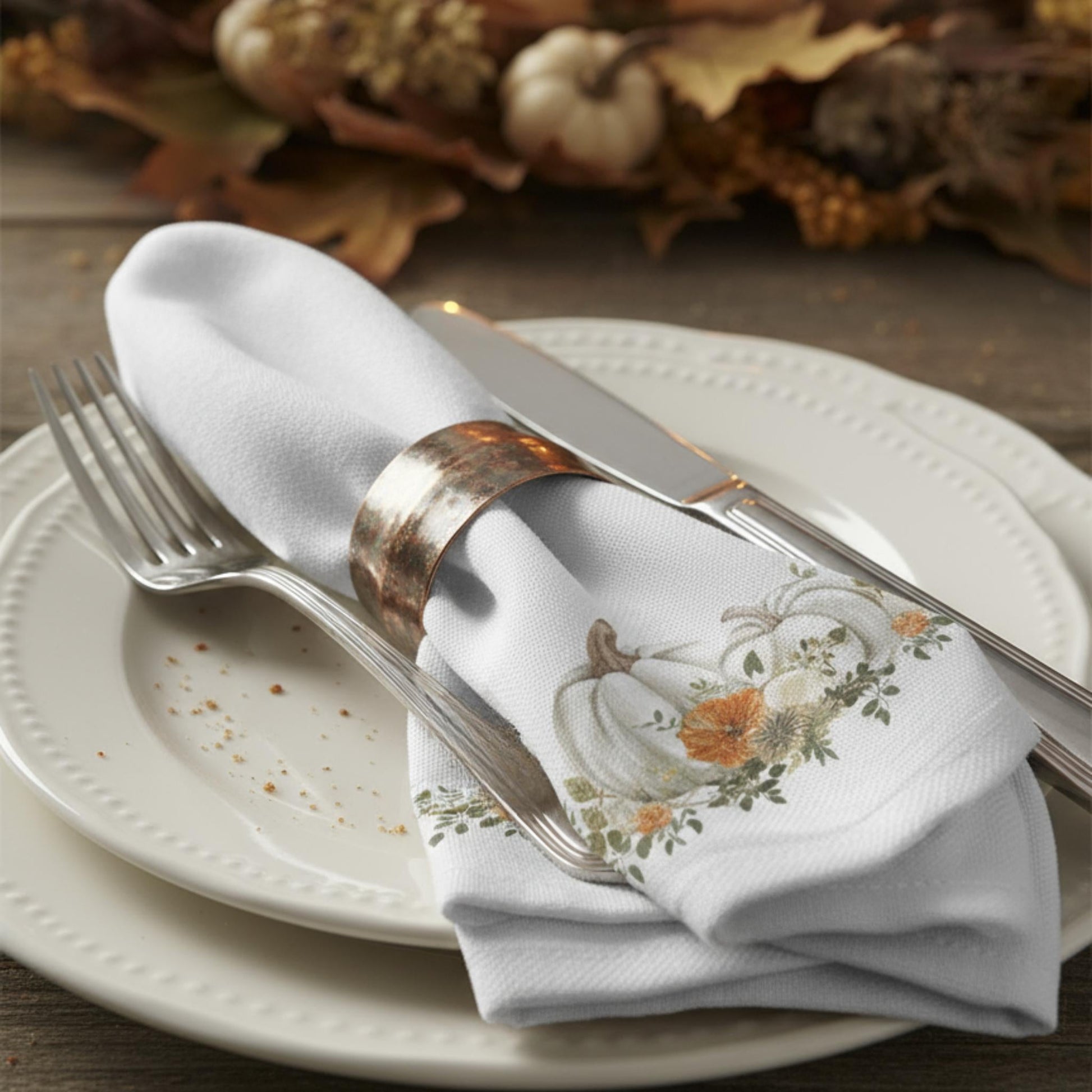 Thanksgiving Harvest Cloth Napkin Set of 4 - ZumBuys