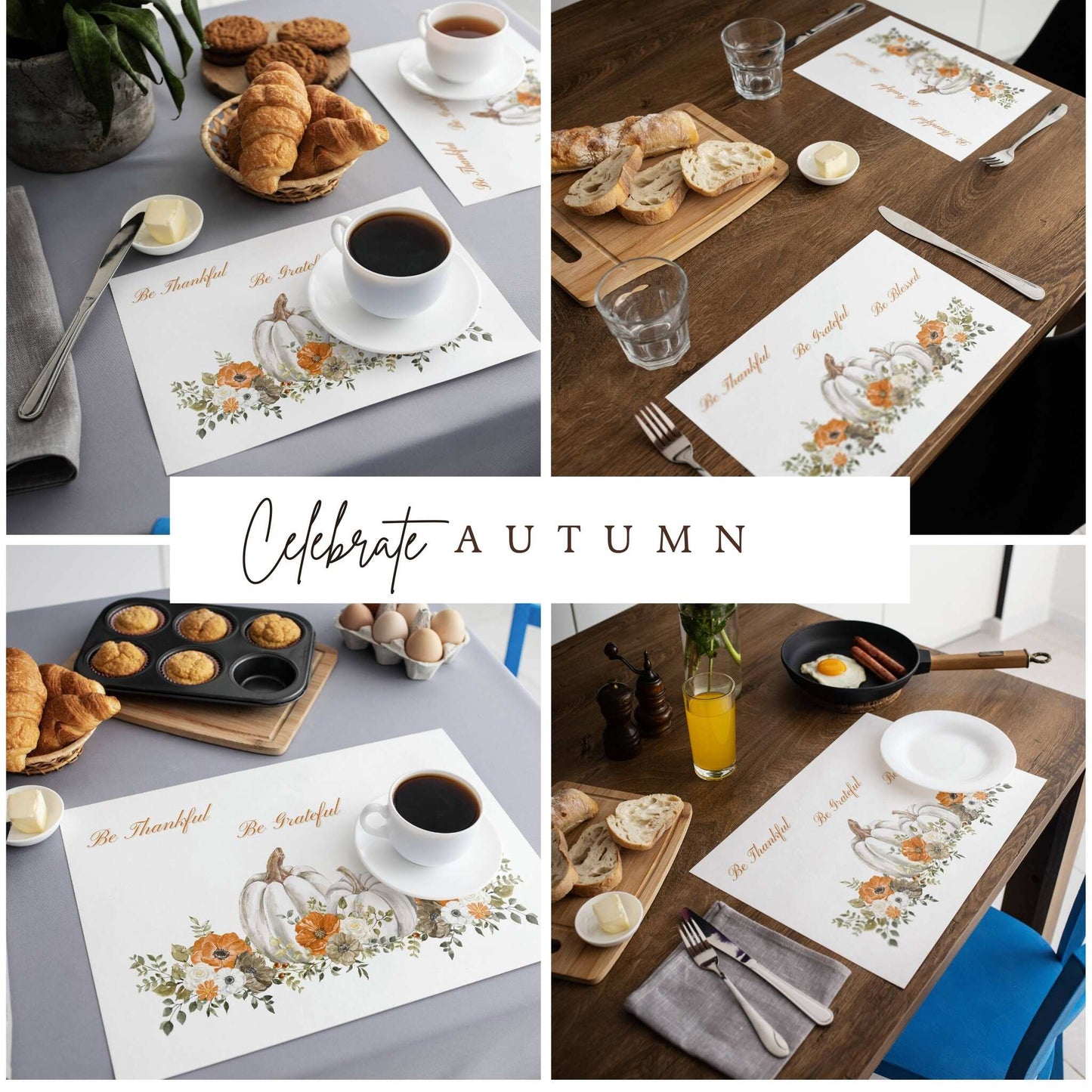 Thanksgiving Harvest Placemat, 2pc - ZumBuys