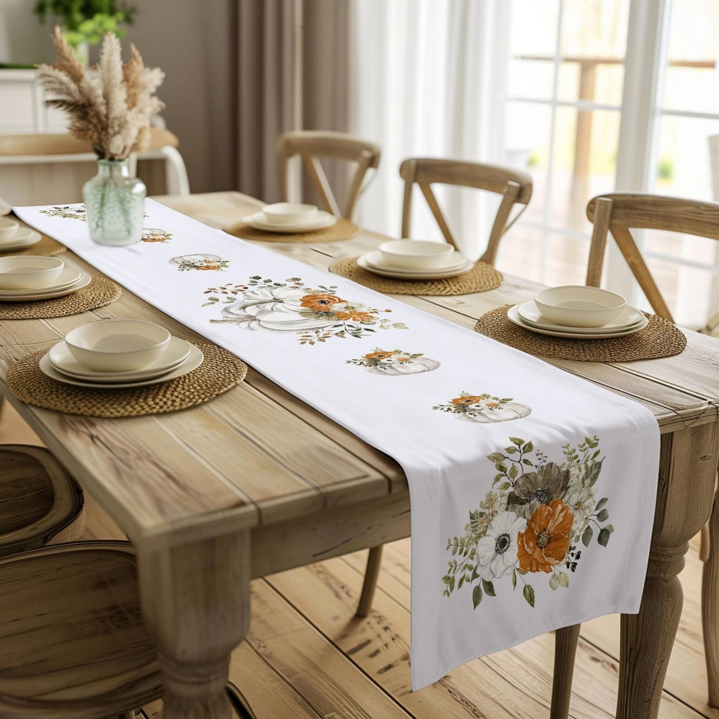 Thanksgiving Harvest Table Runner (Cotton, Poly) - ZumBuys