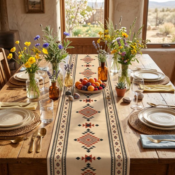 Tierra Nova Table Runner – Southwestern Boho Dining Decor - ZumBuys