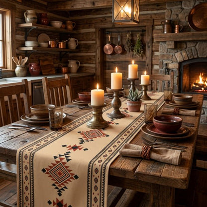 Tierra Nova Table Runner – Southwestern Boho Dining Decor - ZumBuys