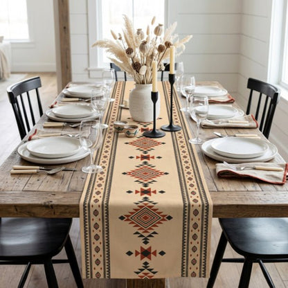 Tierra Nova Table Runner – Southwestern Boho Dining Decor - ZumBuys