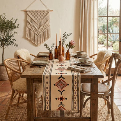 Tierra Nova Table Runner – Southwestern Boho Dining Decor - ZumBuys