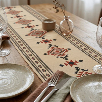 Tierra Nova Table Runner – Southwestern Boho Dining Decor - ZumBuys