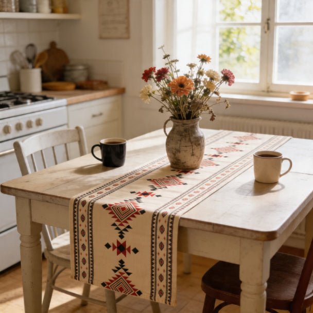 Tierra Nova Table Runner – Southwestern Boho Dining Decor - ZumBuys
