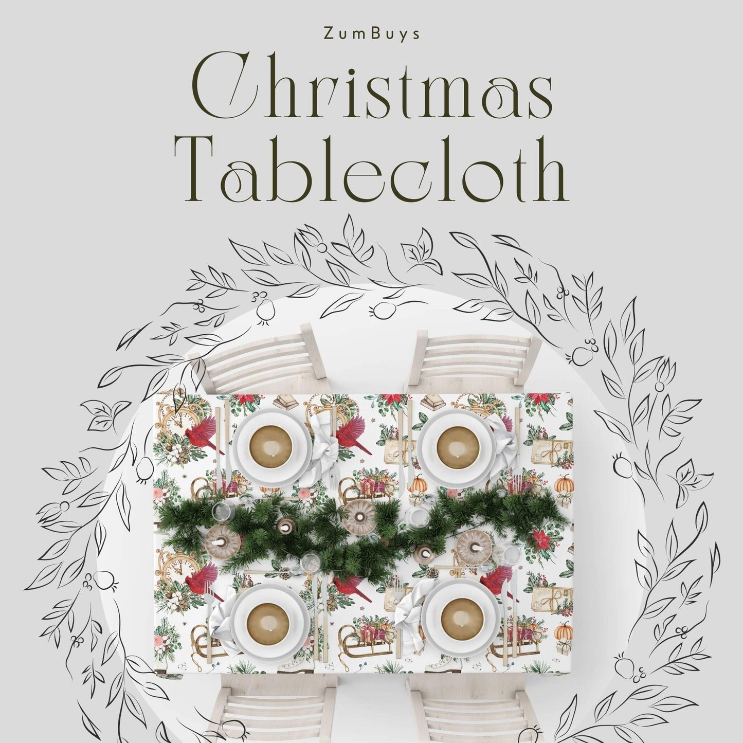 Timeless Red Cardinal Tablecloth - ZumBuys