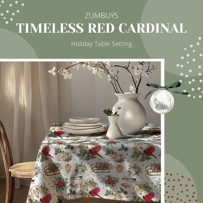 Timeless Red Cardinal Tablecloth - ZumBuys