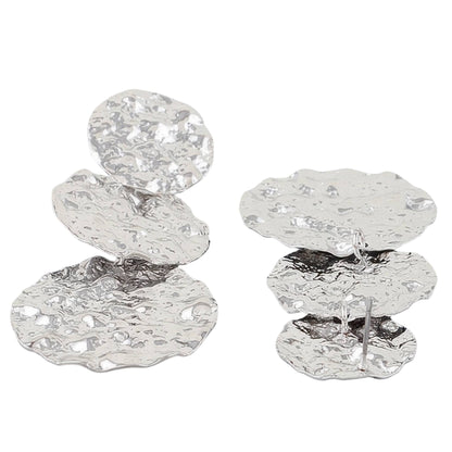 Triple Hammered Disc Earrings - ZumBuys