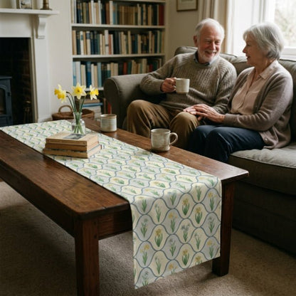 Tulip Fleur Table Runner – Spring Floral Table Runner in Cotton Twill or Polyester - ZumBuys