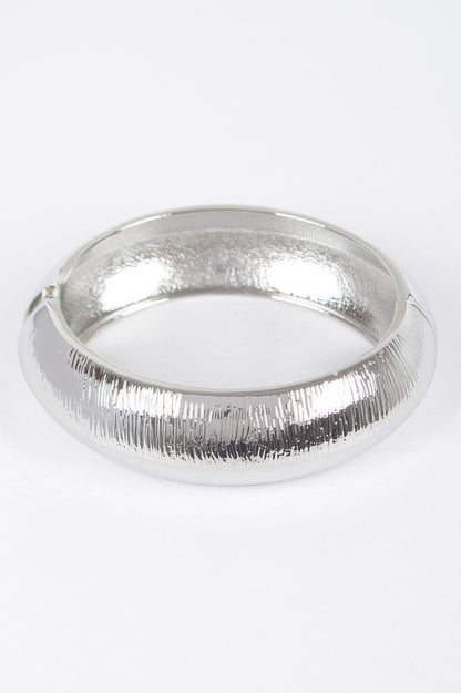Two Pieces Set Wide Metal Bangle - ZumBuys