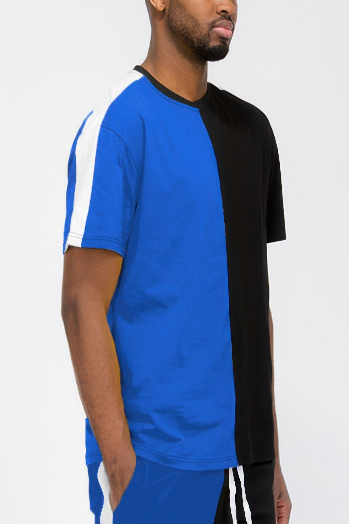 Two Tone Color Block Short Sleeve Tshirt - ZumBuys