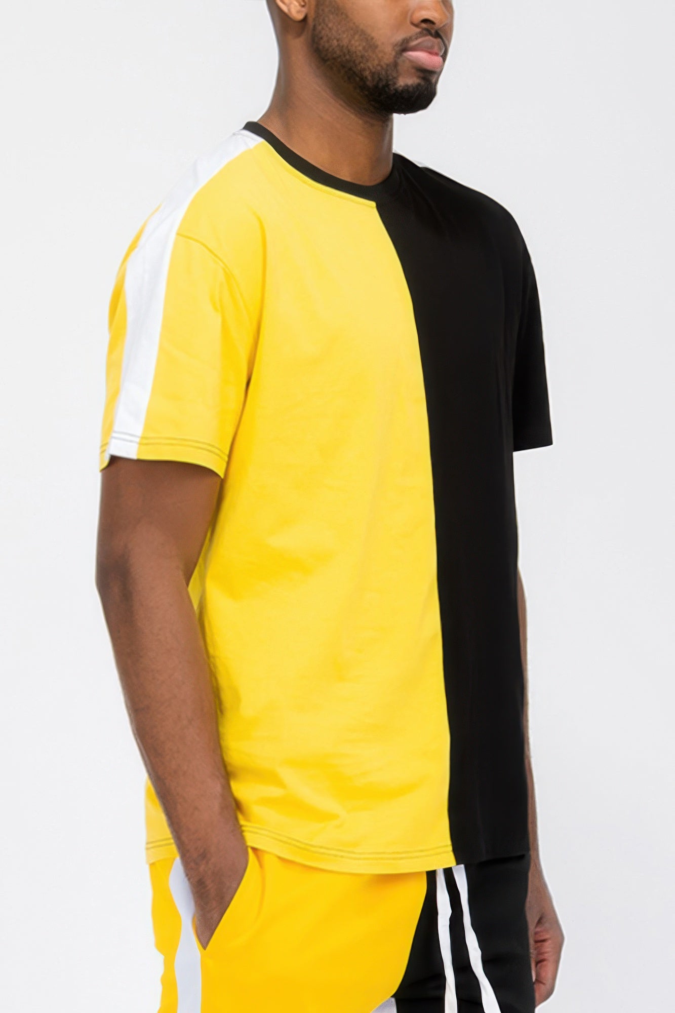 Two Tone Color Block Short Sleeve Tshirt - ZumBuys