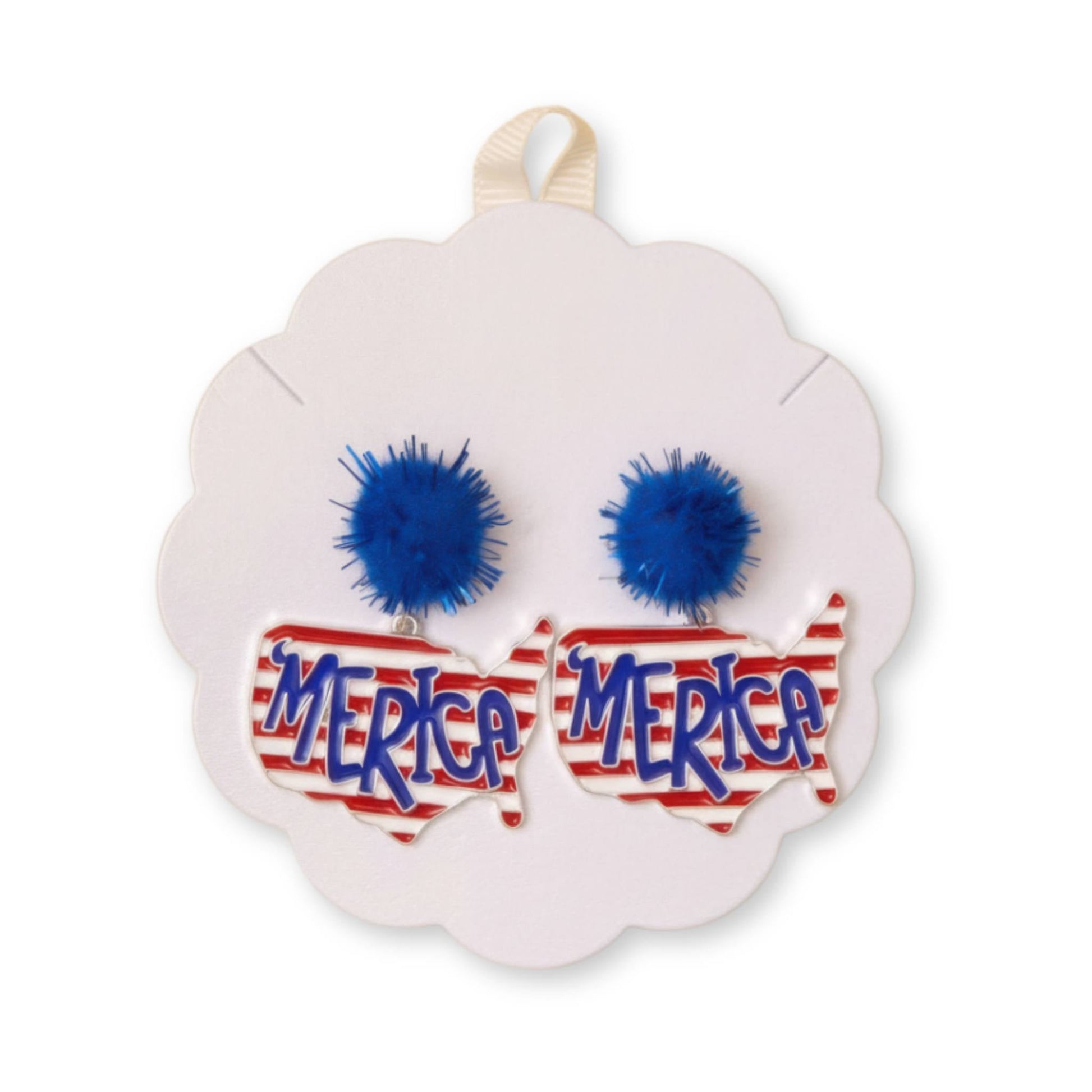 Usa Map Post Dangle Earrings - ZumBuys