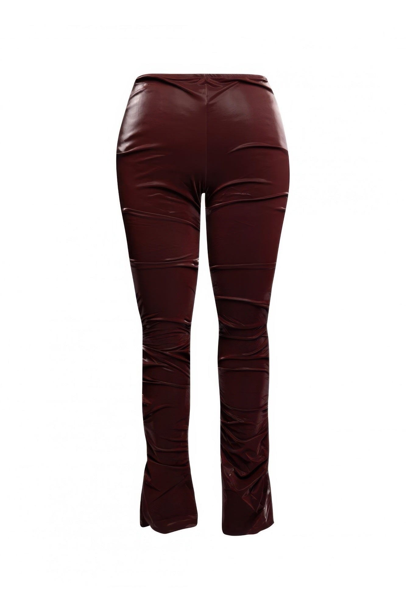 Velvet Pu Ruched Pants - ZumBuys