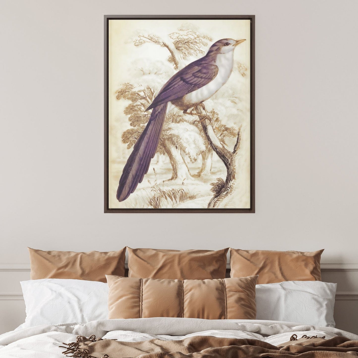 Vintage Birdscapes Gallery Canvas Wrap, Vertical Frame - ZumBuys