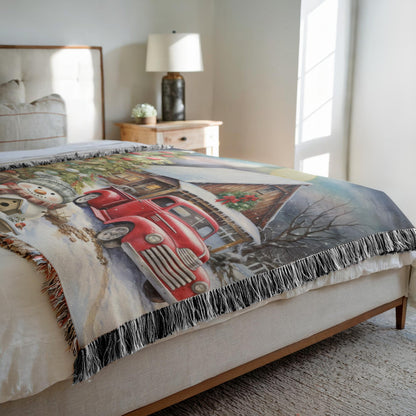 Vintage Holiday Magic Woven Blankets - ZumBuys