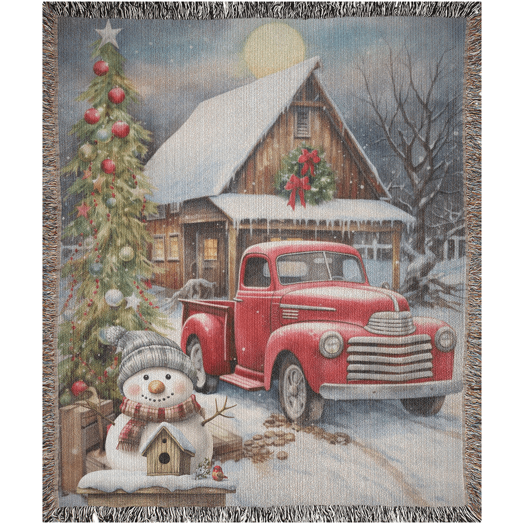 Vintage Holiday Magic Woven Blankets - ZumBuys