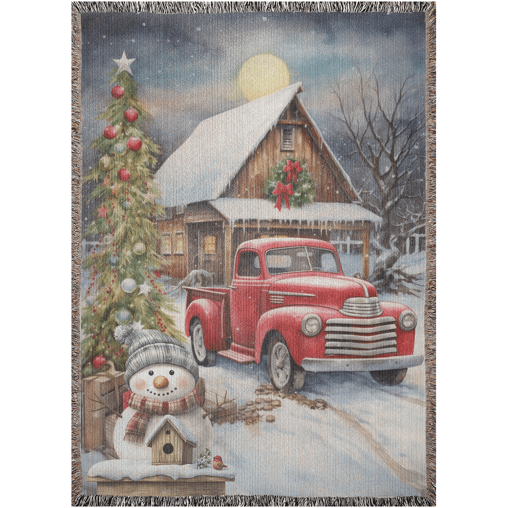 Vintage Holiday Magic Woven Blankets - ZumBuys