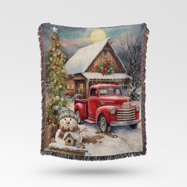 Vintage Holiday Magic Woven Blankets - ZumBuys