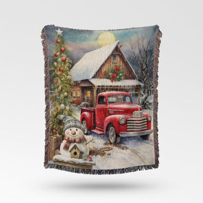 Vintage Holiday Magic Woven Blankets - ZumBuys