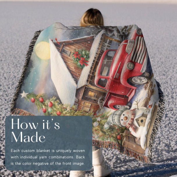 Vintage Holiday Magic Woven Blankets - ZumBuys